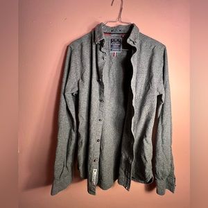 Superdry Grey Mens Flannel, size M fits S